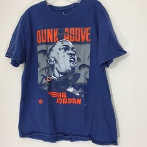 Air Jordan Dunk from Above Blue Tee, Size XL